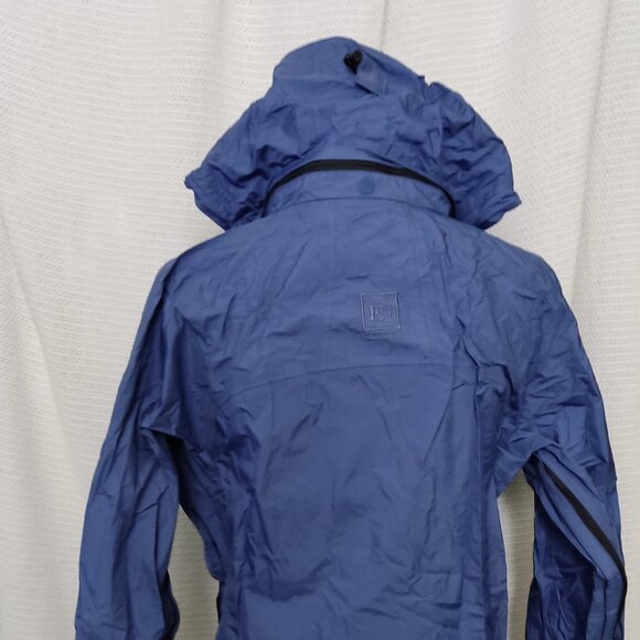 REI Elements E1 Hooded Blue Rain Jacket | Zipper | Vents | Waterproof | Medium - Picture 4 of 16